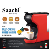 Saachi Multi Capsule Coffee Maker 1450W NL-COF-7058C- RE - Red
